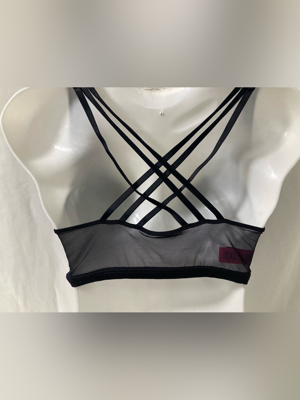 La Senza Black Mesh Strappy Back Bralette Size M